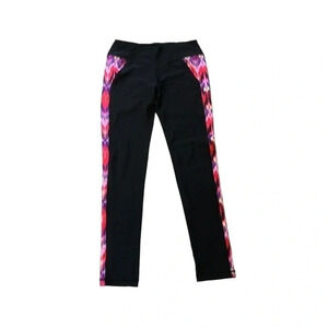 RBX Black Design Leggings Size Md GUC
